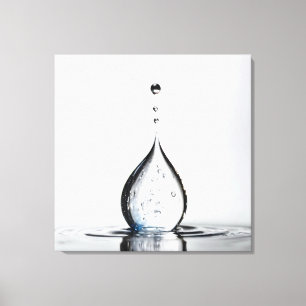 Waterdruppelmacro Canvas Afdruk