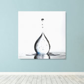 Waterdruppelmacro Canvas Afdruk (Insitu (Houten vloer))