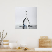 Waterdruppelmacro Poster (Keuken)