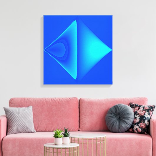 Waterdruppelonttrekking Canvas Afdruk (Insitu (Woonkamer))