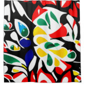 Waterdruppelontwerp, levendige geometrische wandku douchegordijn (Voorkant)