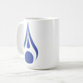 Waterdruppelontwerp op witte mok (Voorkant links)