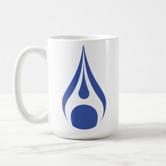Waterdruppelontwerp op witte mok (Links)