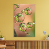 Waterdruppelreflectie Canvas Afdruk (Insitu (Woonkamer))