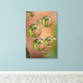 Waterdruppelreflectie Canvas Afdruk (Insitu (Houten vloer))