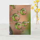 Waterdruppelreflectie Kaart (Gele Bloem)