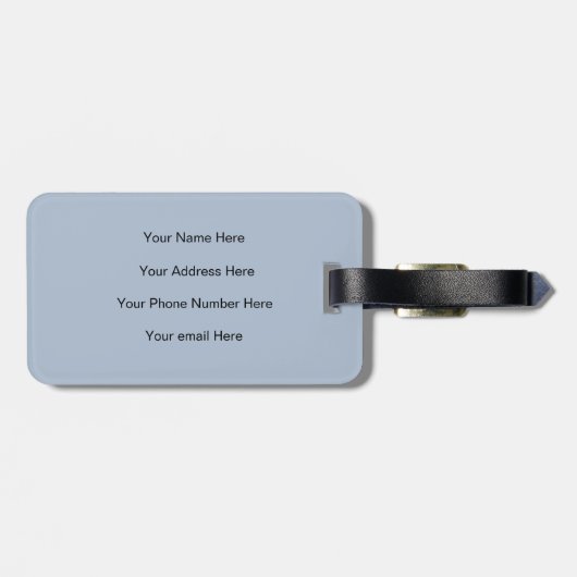 Waterdruppels Abstract Monogram Initialen Grijs Aa Bagagelabel (Achterkant horizontaal)