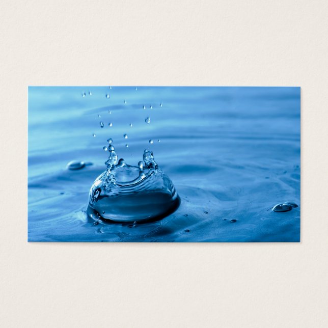 Waterdruppels Abstracte achtergrond Visitekaartje (Voorkant)