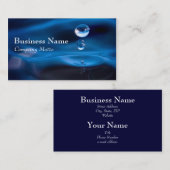 Waterdruppels Blauw Generic visitekaartje (Voorkant / Achterkant)