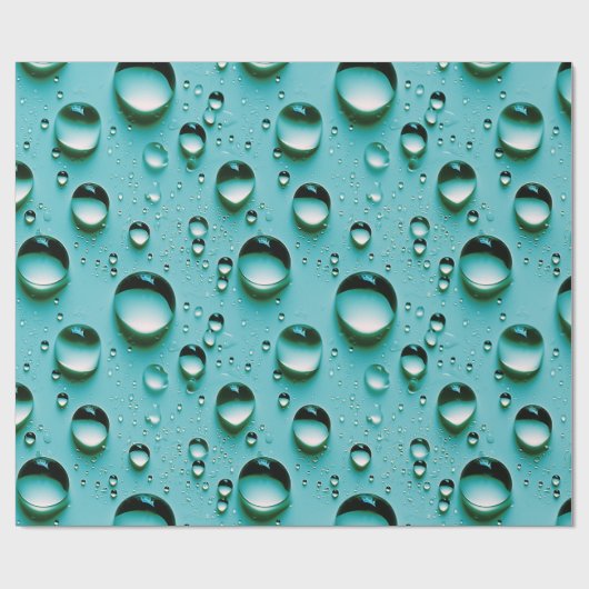 Waterdruppels Cadeaupapier (Vlak)