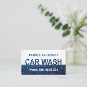 Waterdruppels Car Wash Signage Visitekaartje (Staand voorkant)