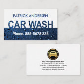 Waterdruppels Car Wash Signage Visitekaartje (Voorkant / Achterkant)