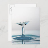 Waterdruppels die botsen met een paraplu briefkaart (Voorkant / Achterkant)