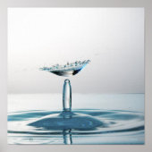 Waterdruppels die botsen met een paraplu poster (Voorkant)