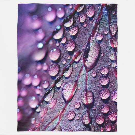 Waterdruppels Fleece Deken (Voorkant)