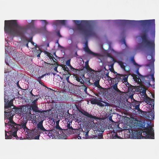 Waterdruppels Fleece Deken (Voorkant (Horizontaal))