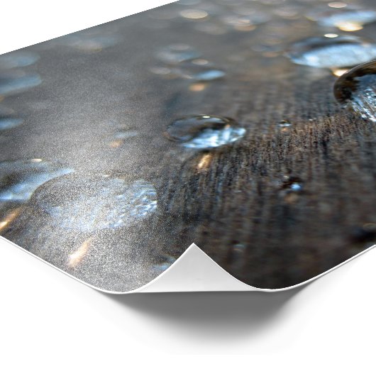 Waterdruppels Foto Afdruk (Hoek)