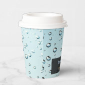Waterdruppels Foto van elke tekst Papieren Bekers (Rechts)