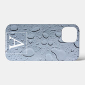 Waterdruppels Fotogrammen Initiaal Aangepaste naam Case-Mate iPhone Case (Achterkant (horizontaal))