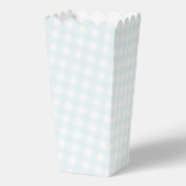Waterdruppels Gingham Jongens Babyfeest Bedankdoosjes (Achterkant)