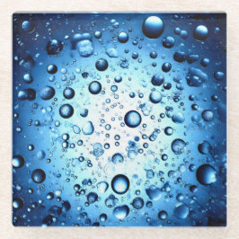 waterdruppels glazen onderzetter