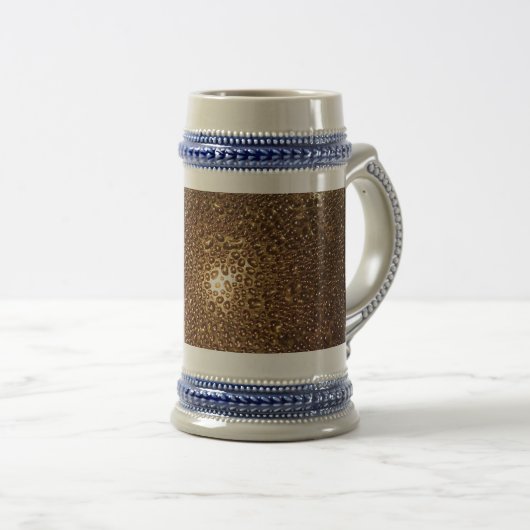 Waterdruppels Grijs/Blauw 22 oz Stein Bierpul (Voorkant rechts)