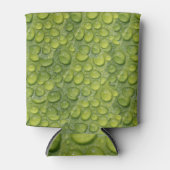 Waterdruppels Groen leder Natuur Patroon Blikjeskoeler (Voorkant)