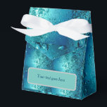 Waterdruppels gunstbox kun je personaliseren bedankdoosjes<br><div class="desc">Mooie blauwe waterdruppels gunstbox klaar om te personaliseren met je eigen tekst of naam</div>