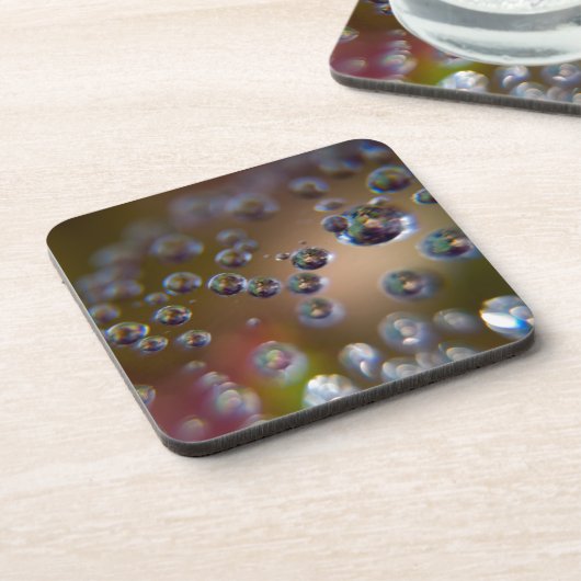 Waterdruppels in beweging bier onderzetter (Linkerzijde)