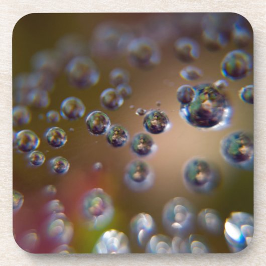Waterdruppels in beweging bier onderzetter (Voorkant)