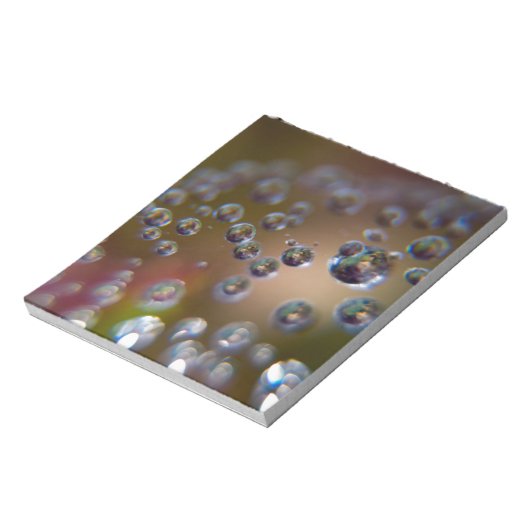 Waterdruppels in beweging notitieblok (Linkerzijde)