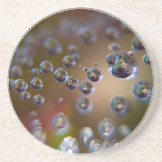 Waterdruppels in beweging zandsteen onderzetter (Voorkant)