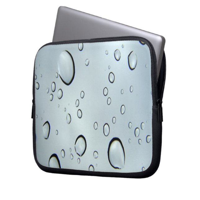 Waterdruppels Laptop Sleeve (Voorkant Links)
