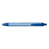 Waterdruppels Moderne Elegant Sjabloon Trendy Blauwe Inkt Pen (Achterkant)