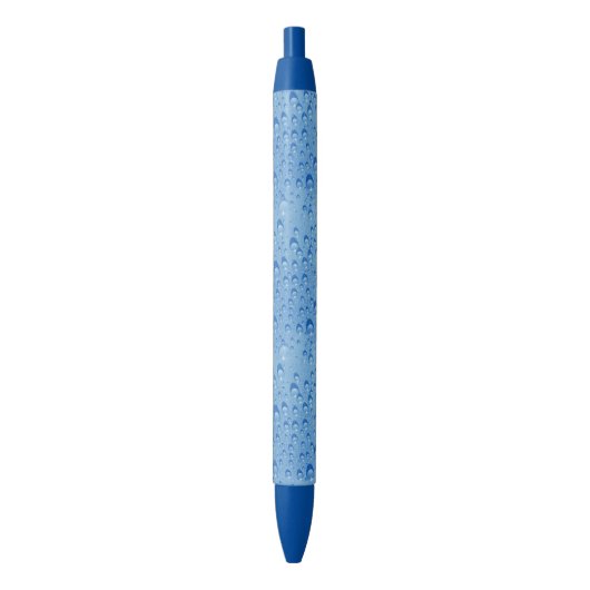 Waterdruppels Moderne Elegant Sjabloon Trendy Blauwe Inkt Pen (Voorkant Verticaal)