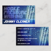 Waterdruppels nat metaal visitekaartje (Voorkant / Achterkant)