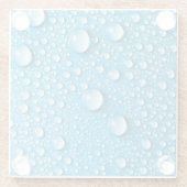 Waterdruppels op blauw | Aangepast Onderzetter van (Achterkant)