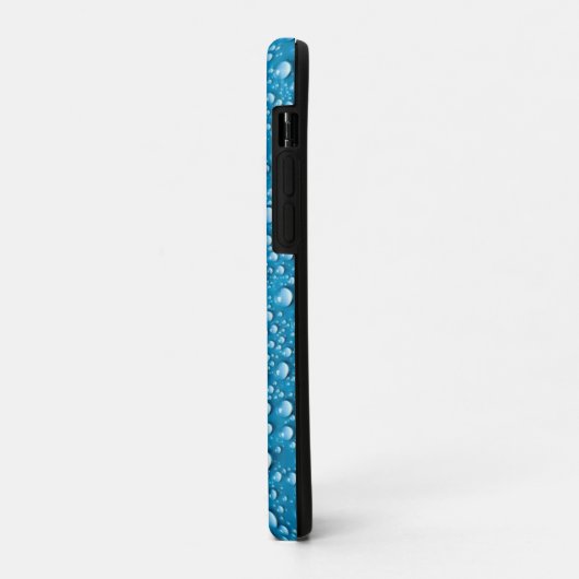 Waterdruppels op blauw | Aangepaste telefoonkwesti Case-Mate iPhone Case (Achterkant/links)
