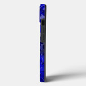 Waterdruppels op blauwe wervelkolom Case-Mate iPhone case (Achterkant / Links)