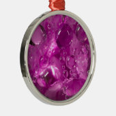 Waterdruppels op bloem, Californië Metalen Ornament (Rechts)