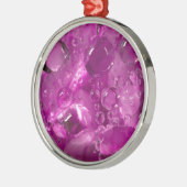 Waterdruppels op bloem, Californië Metalen Ornament (Links)