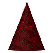 Waterdruppels op Crimson Metal Feesthoedjes (Links)