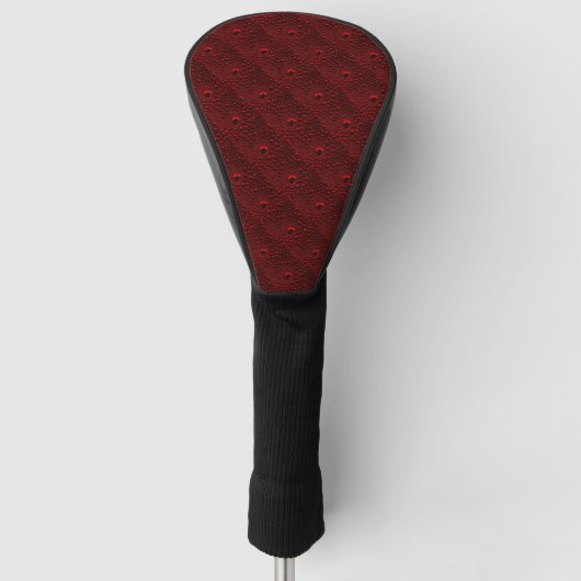 Waterdruppels op Crimson Metal Golfheadcover (Voorkant)