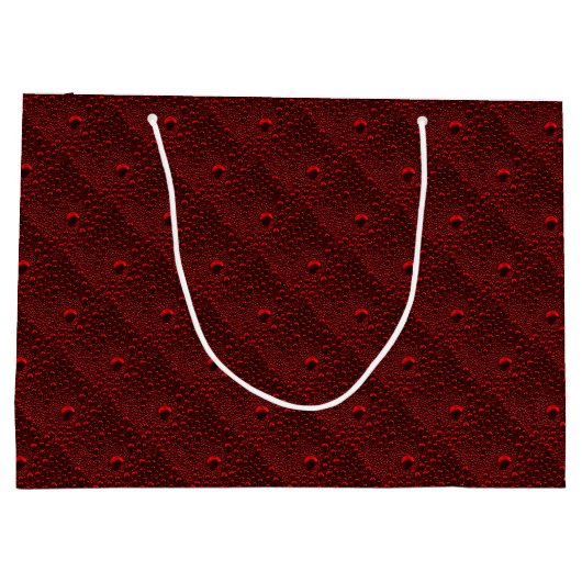 Waterdruppels op Crimson Metal Groot Cadeauzakje (Achterkant)