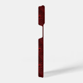 Waterdruppels op Crimson Metal iPhone Hoesje (Rechterkant)