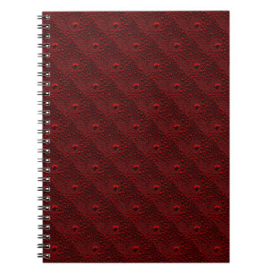 Waterdruppels op Crimson Metal Notitieboek