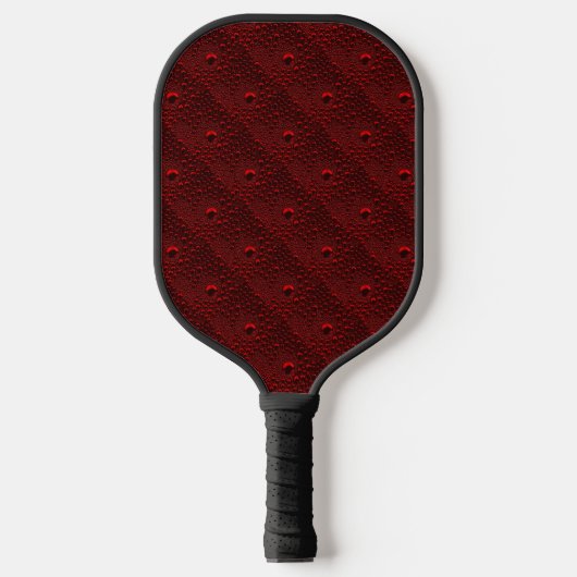 Waterdruppels op Crimson Metal Pickleball Paddle (Voorkant)