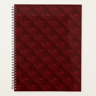 Waterdruppels op Crimson Metal Planner