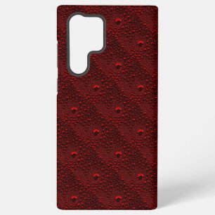 Waterdruppels op Crimson Metal Samsung Galaxy Hoesje