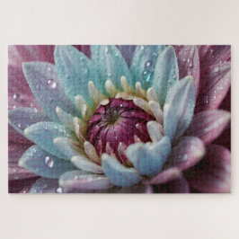 Waterdruppels op Dahlia Bloem Legpuzzel